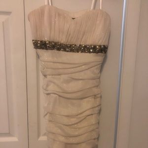 Strapless glitter dress